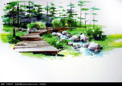 森林公園木棧道JPG素材下載 編號7206147 紅動網